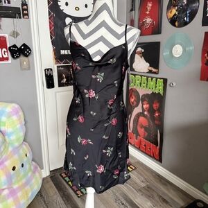 BP Black Floral Mini Dress